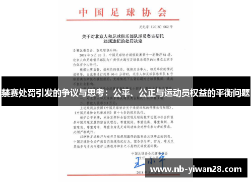 禁赛处罚引发的争议与思考：公平、公正与运动员权益的平衡问题